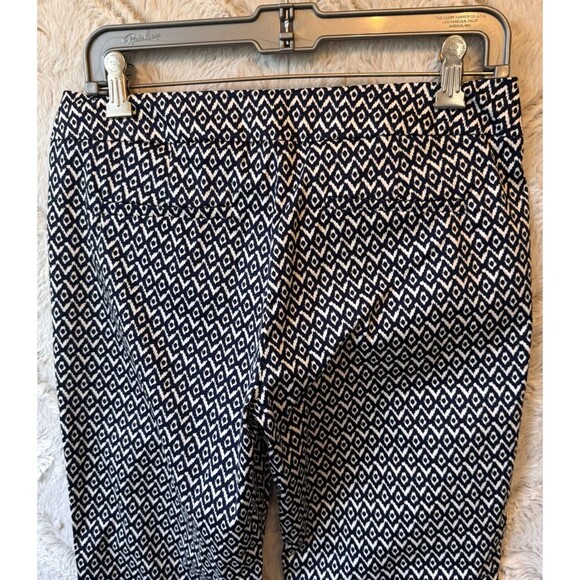 Kenar Cropped Pants Women's Size 4 Blue & White Geometric Print Trousers NEW NWT - Picture 7 of 10
